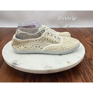 Daytrip Noho Cotttagecore Cream Eyelet Sneakers
